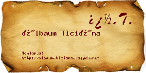 Ölbaum Ticiána névjegykártya